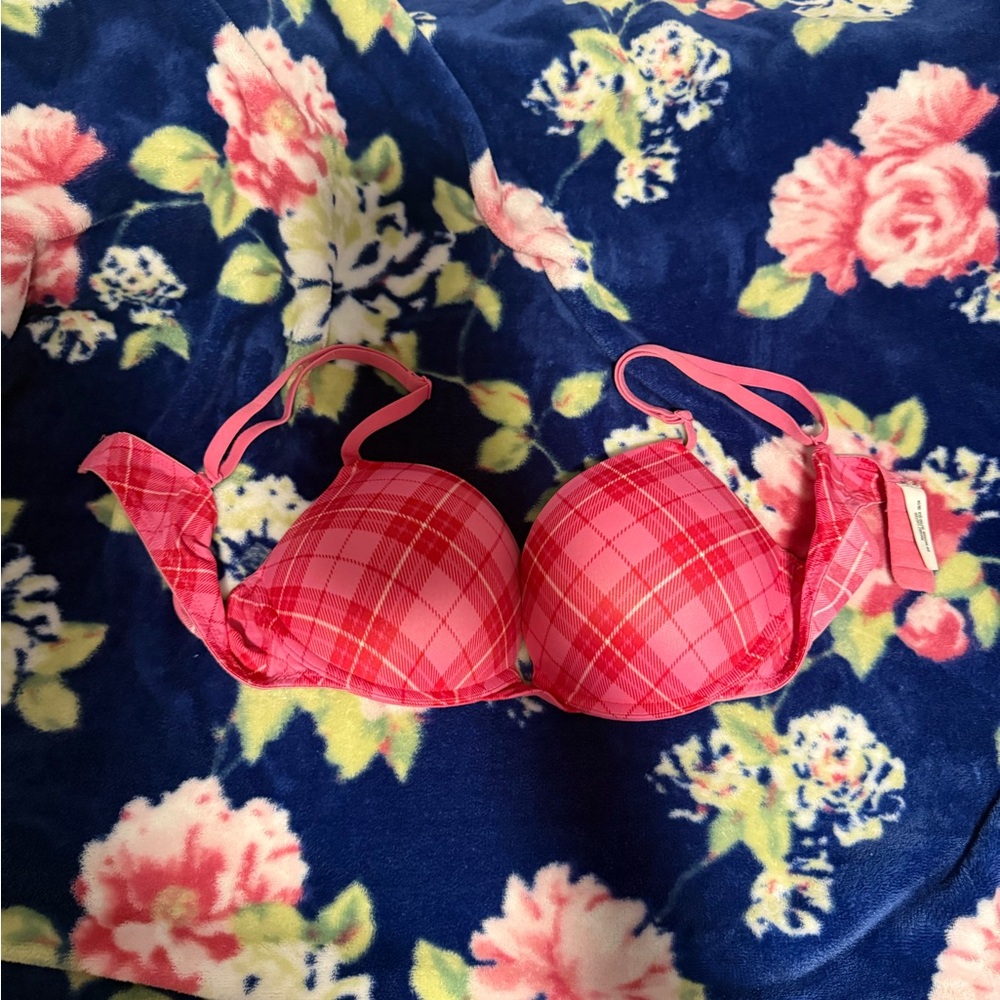 Victoria's Secret Pink Plaid Push-Up Bra